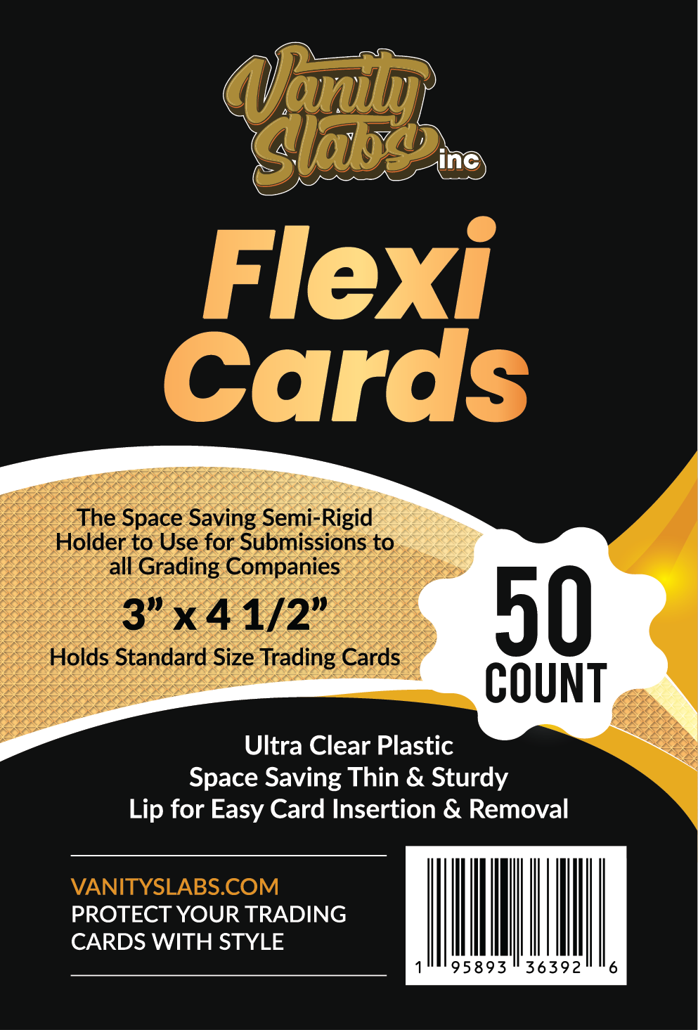 VSI Flexi Cards (50 Pack) Semi Rigid Savers for Baseball Football Hockey Basketball Cards