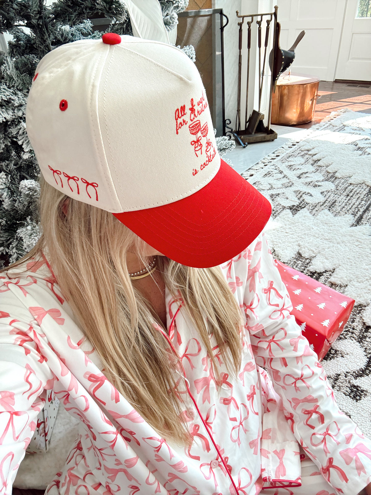 All I Want for Christmas is Cocktails - Red Vintage Trucker Hat