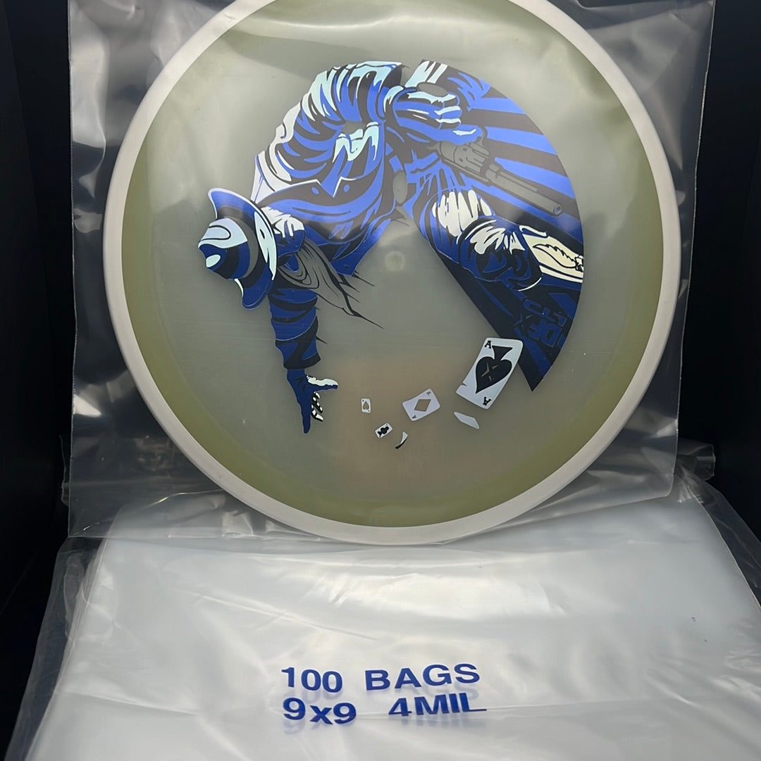Clear Disc Storage Bags - 4 mil 9x9 100ct