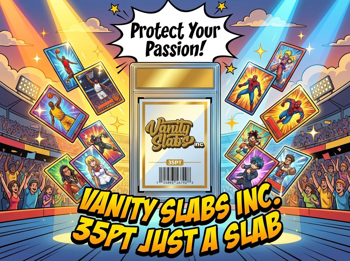 Vanity Slabs Holder 35pt Thickness for Standard Size Trading Cards Plastic Case for Baseball Football Hockey Basketball Cards