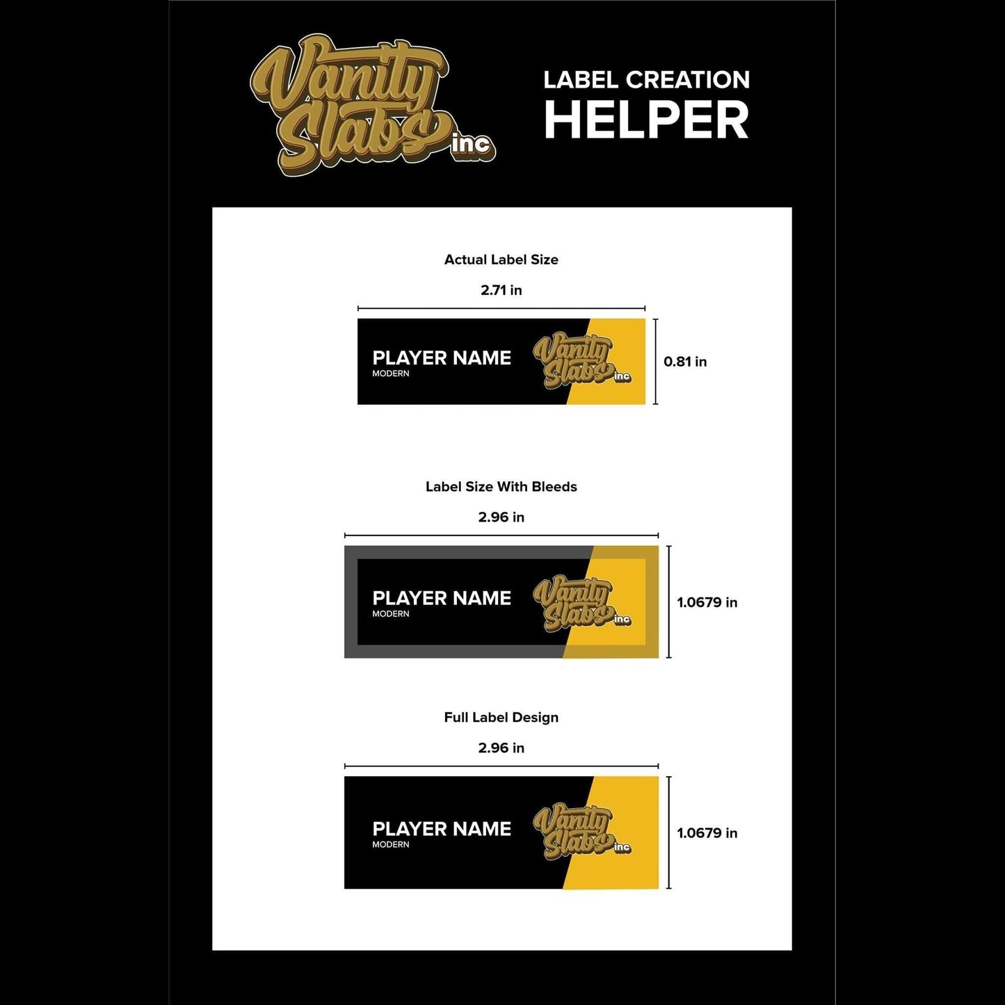 Hockey Designs - Ready to Print Sample Horizontal Labels Sheets