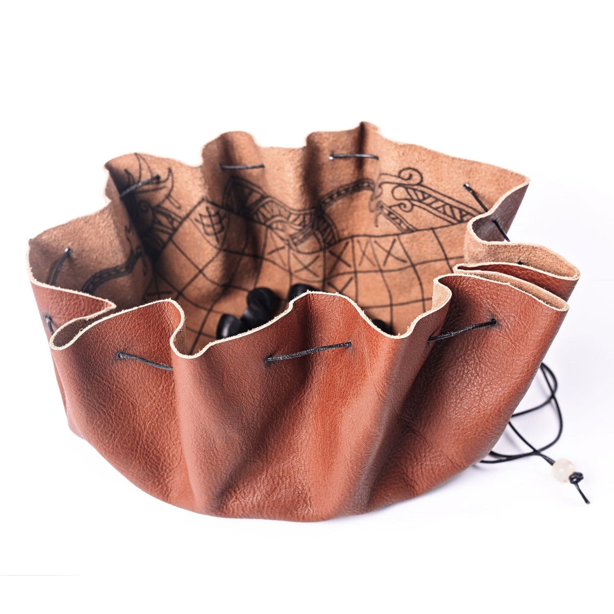 Hnefatafl Travel Set – Leather Board & Pieces