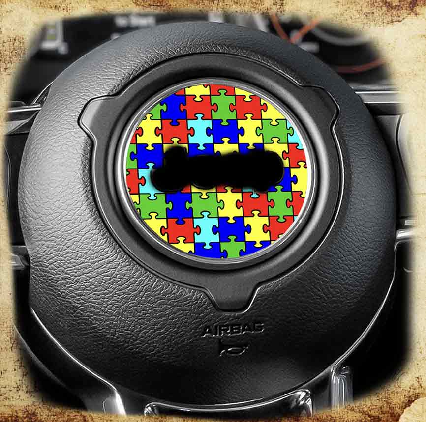 Steering wheel decal autism decal 121