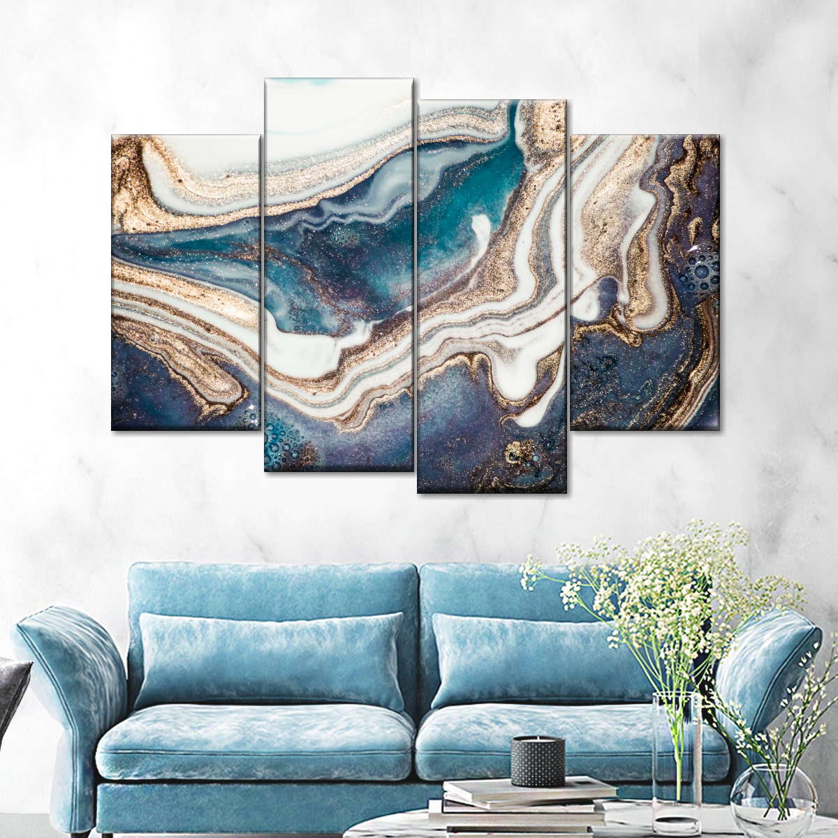 Agate Ripples Abstract Wall Art