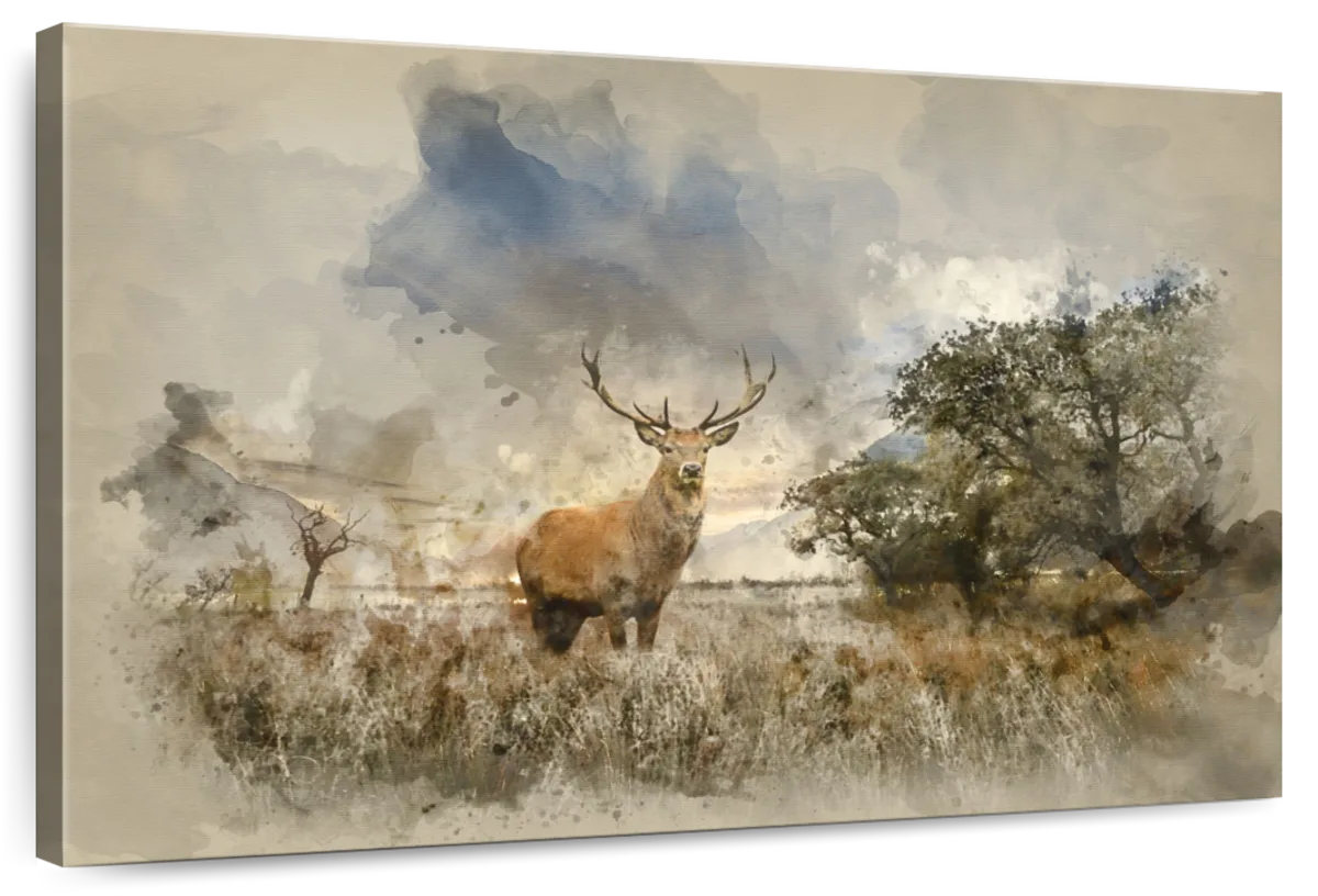 Vintage Stag Wall Art
