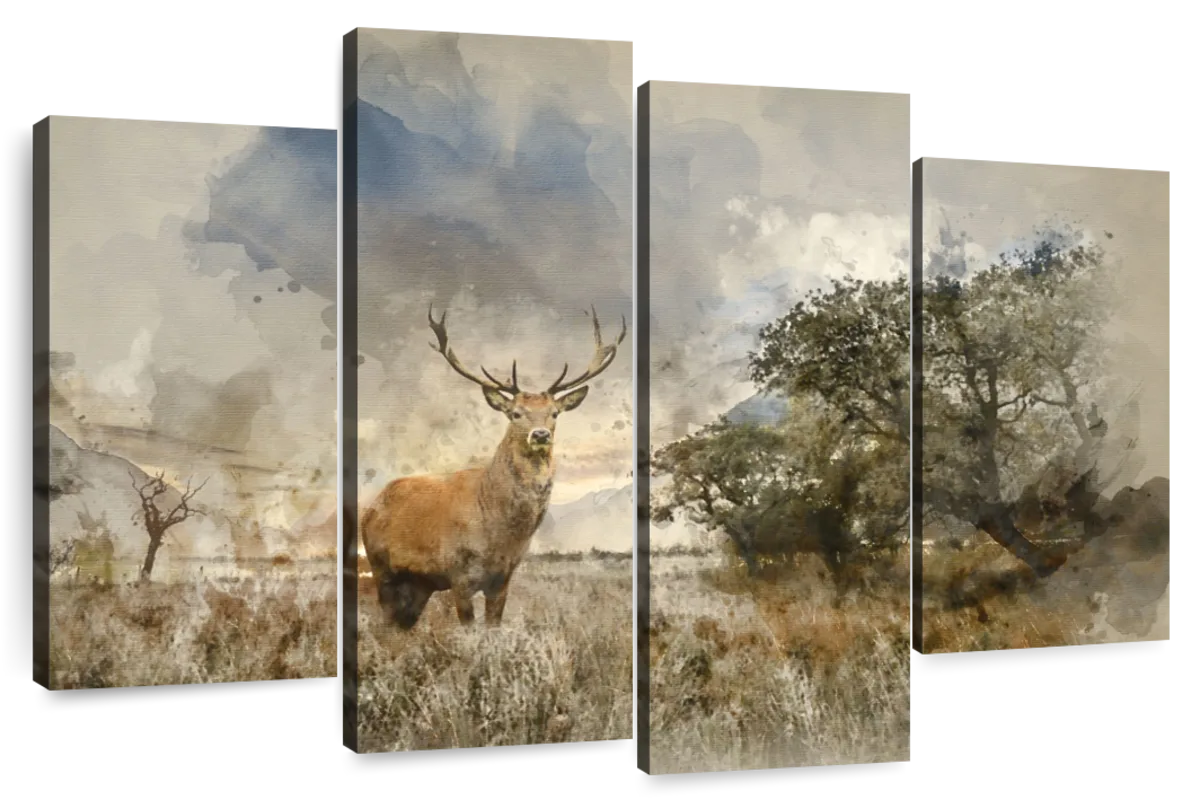 Vintage Stag Wall Art