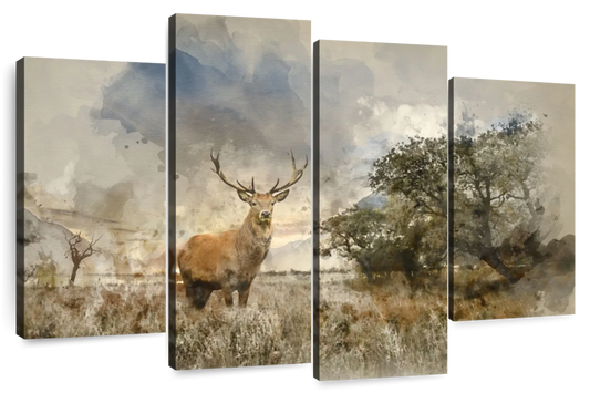 Vintage Stag Wall Art