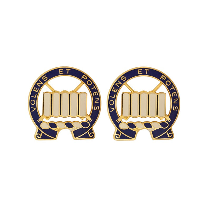 7th Infantry Unit Crest DUI - 1 Pair - VOLENS ET POTENS