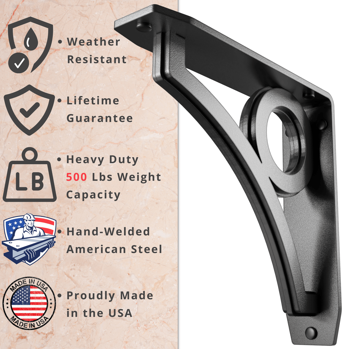 Park Circle Heavy Duty Steel Brackets for Shelving