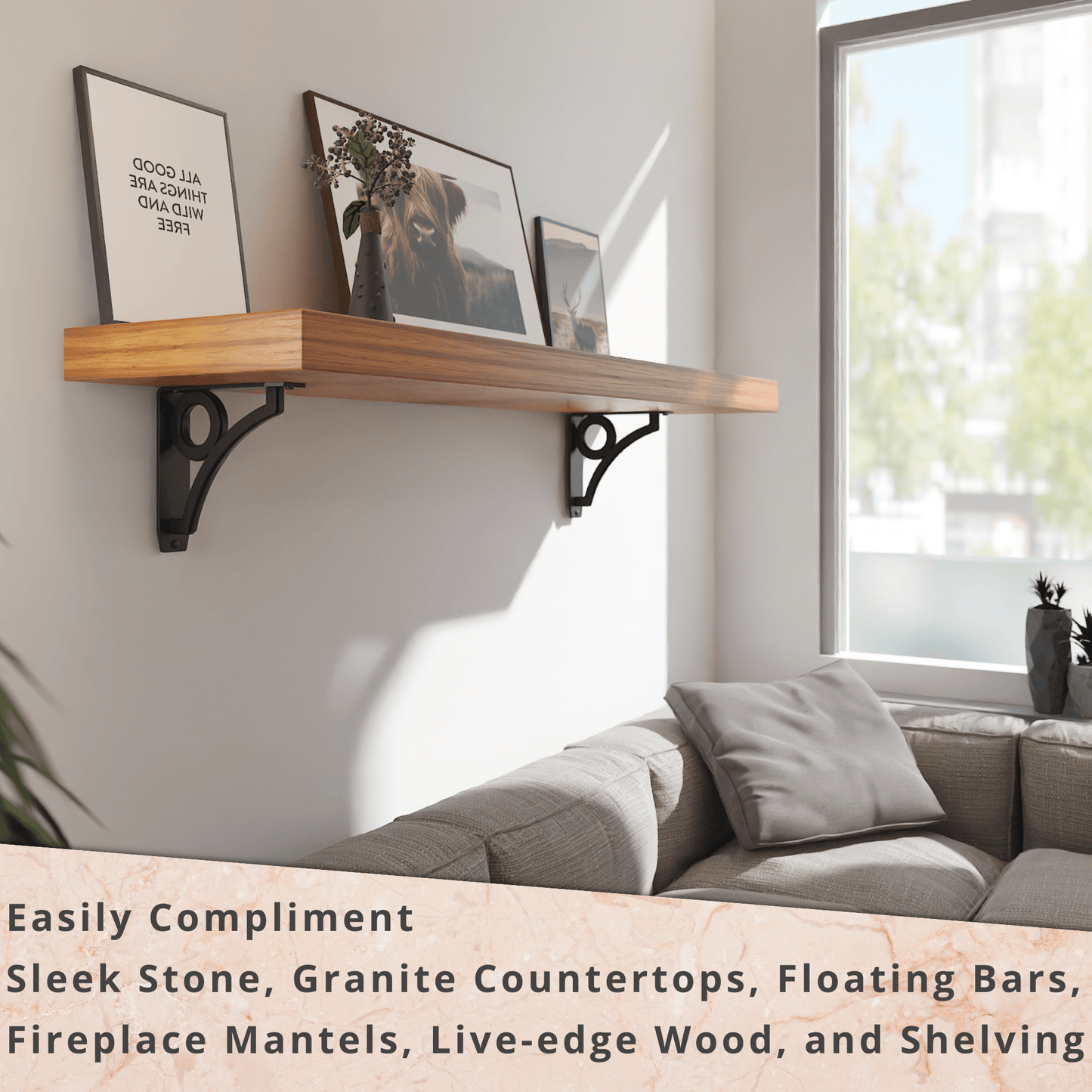 Park Circle Heavy Duty Steel Brackets for Shelving
