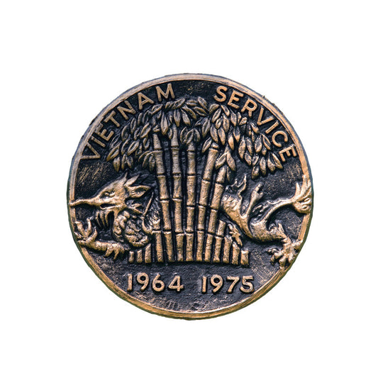 Vietnam Service Grave Marker & Flag Holder with Aluminum Ground Spike | Made in USA