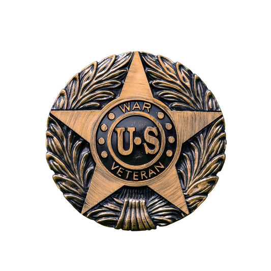 US War Veteran Grave Marker & Flag Holder with Aluminum Ground Spike | Made in USA