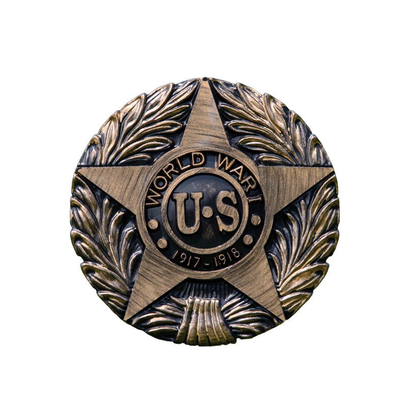 WWI Veteran Grave Marker & Flag Holder with Aluminum Ground Spike | Made in USA