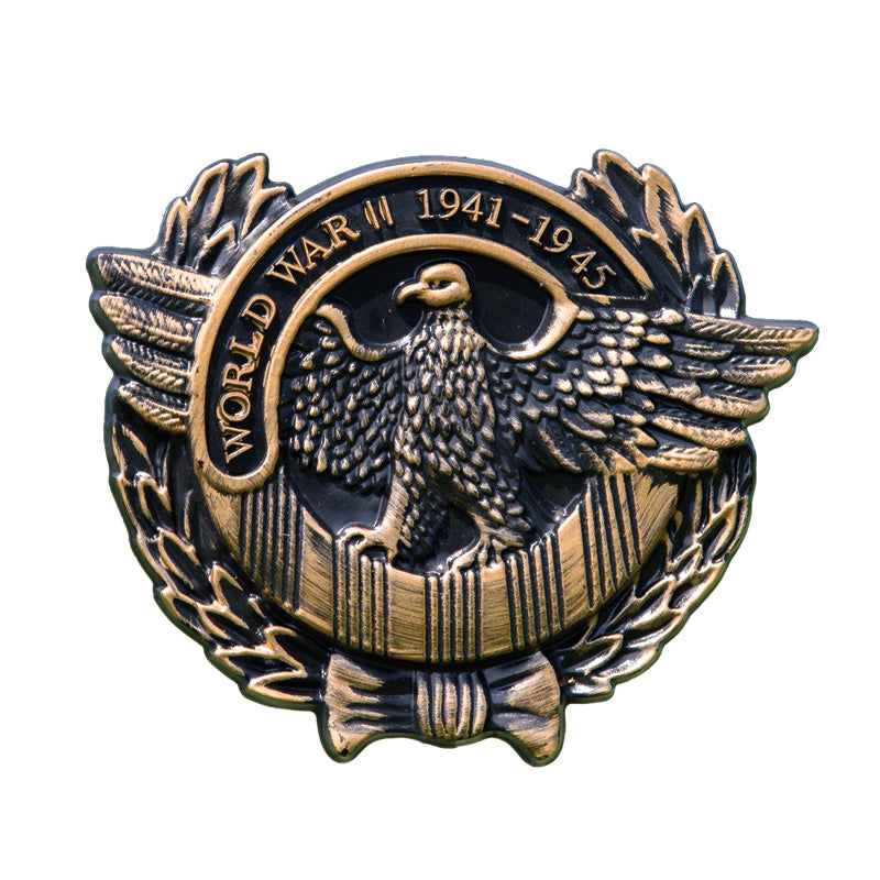 WWII Veteran Grave Marker & Flag Holder with Aluminum Ground Spike | Made in USA