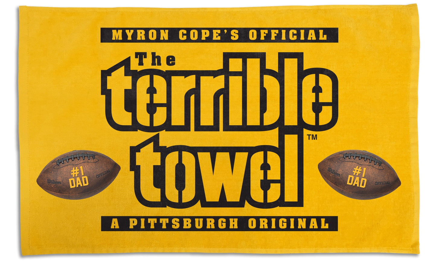 Pittsburgh Steelers Father’s Day Terrible Towel® – Official 16” x 25” Cotton Fan Towel for Dad