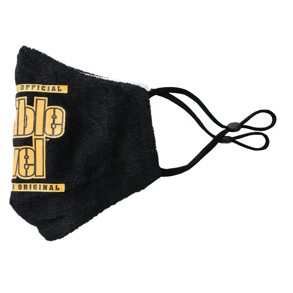 Terrible Towel Mask - Pittsburgh Steelers Black NFL Fan Face Covering with Adjustable Straps