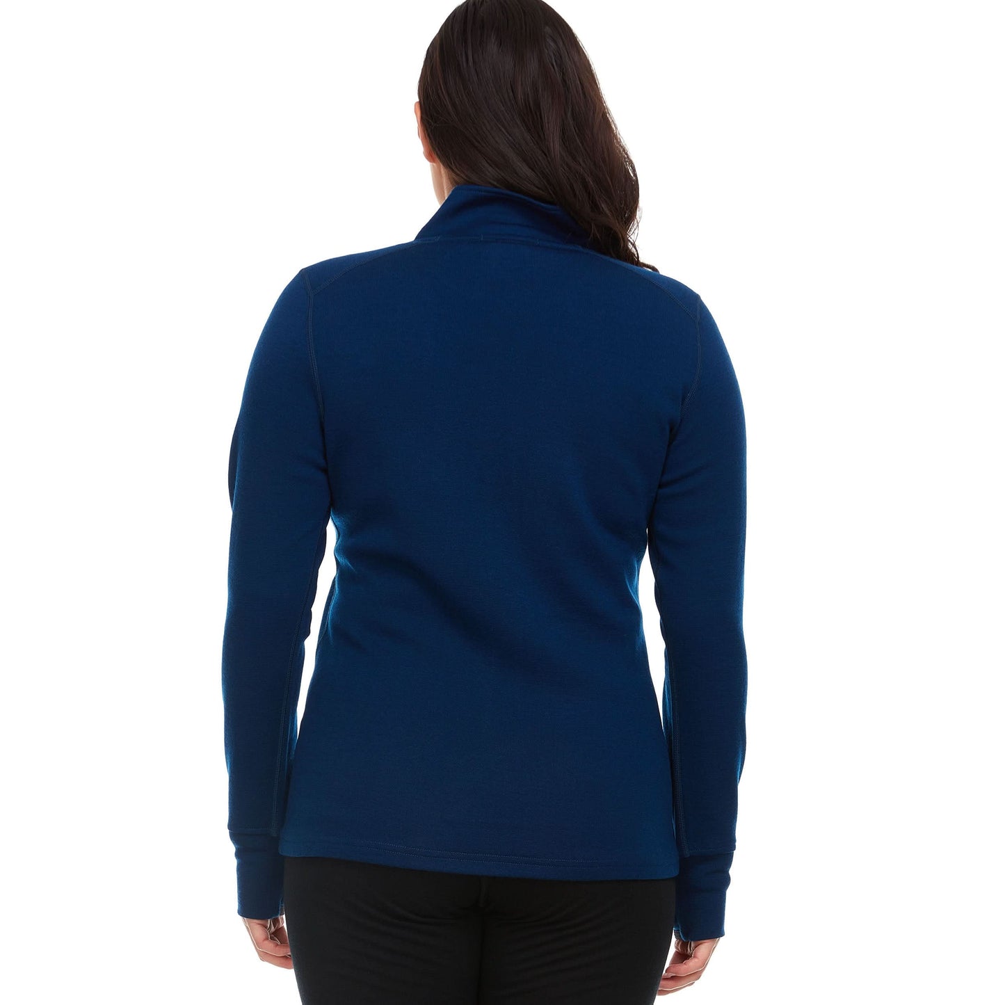 Women's Heavyweight Wool Full-Zip Sweater Top - 100% Merino Wool