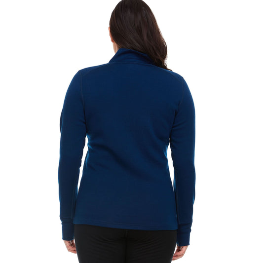 Women's Heavyweight Wool Full-Zip Sweater Top - 100% Merino Wool