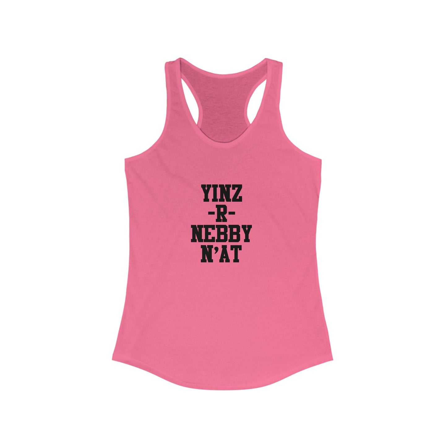Women's Racerback Tank - Yinz Nebby Classic Fit Lightweight Fabric Top