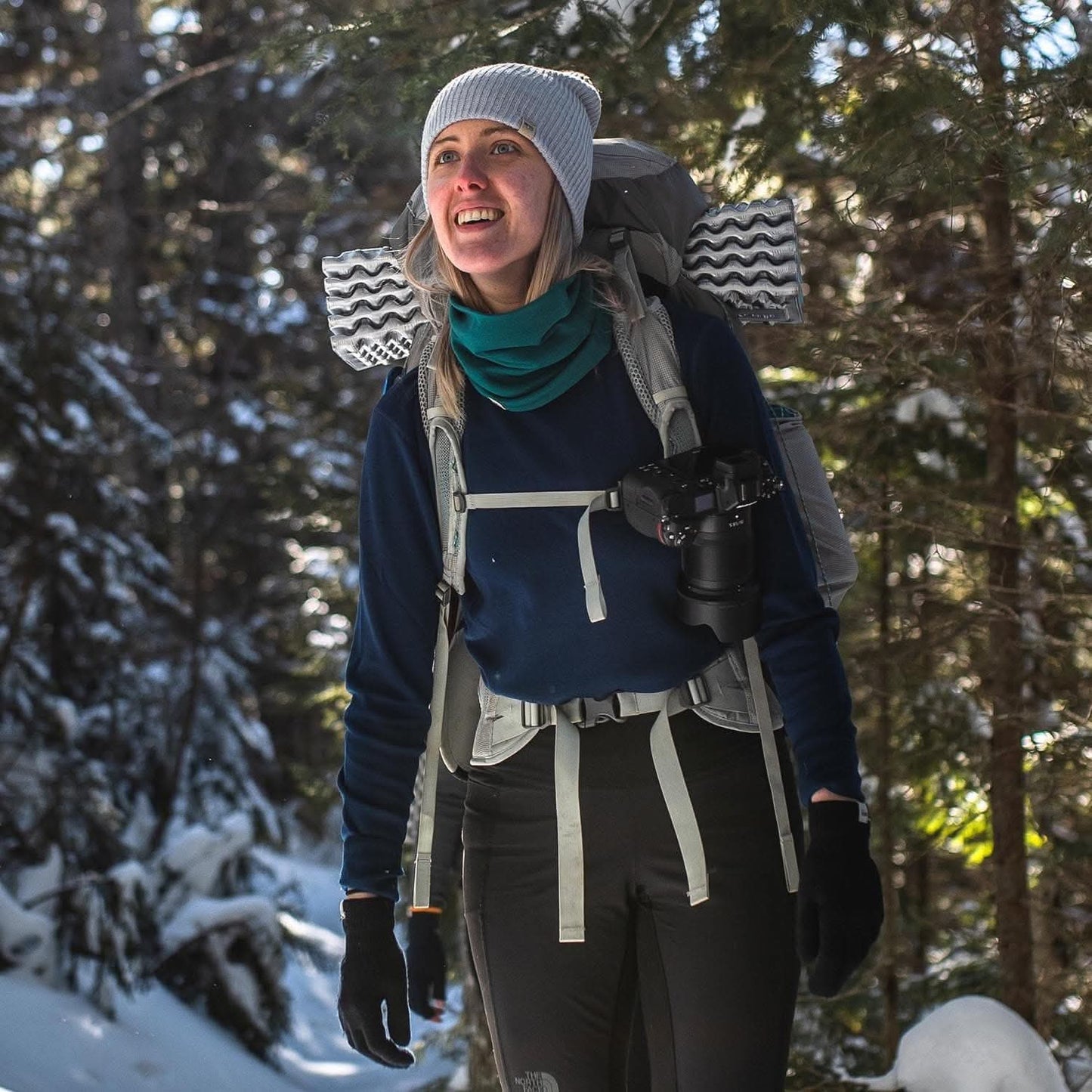 Midweight Women's Wool Crew Top -  100% Merino Wool