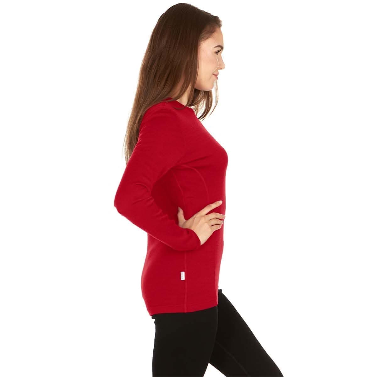 Midweight Women's Wool Crew Top -  100% Merino Wool