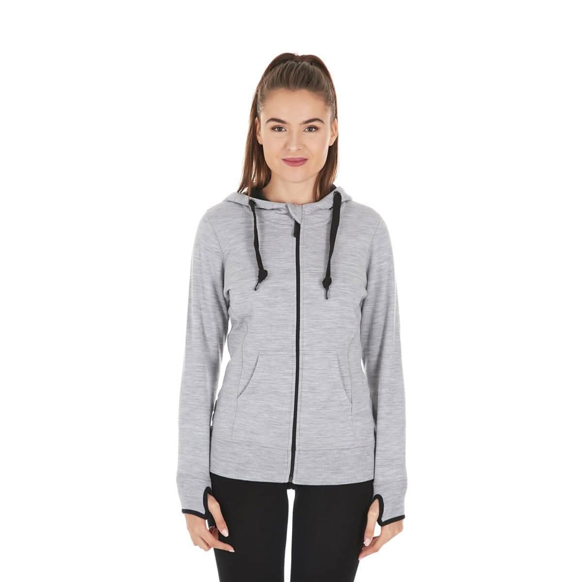 Women's Brushed Merino Wool Full-Zip Hoodie - Heavyweight