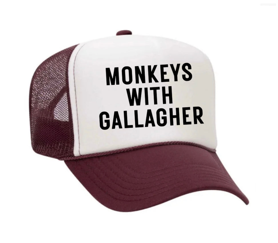 Monkeys With Gallagher Trucker Hat