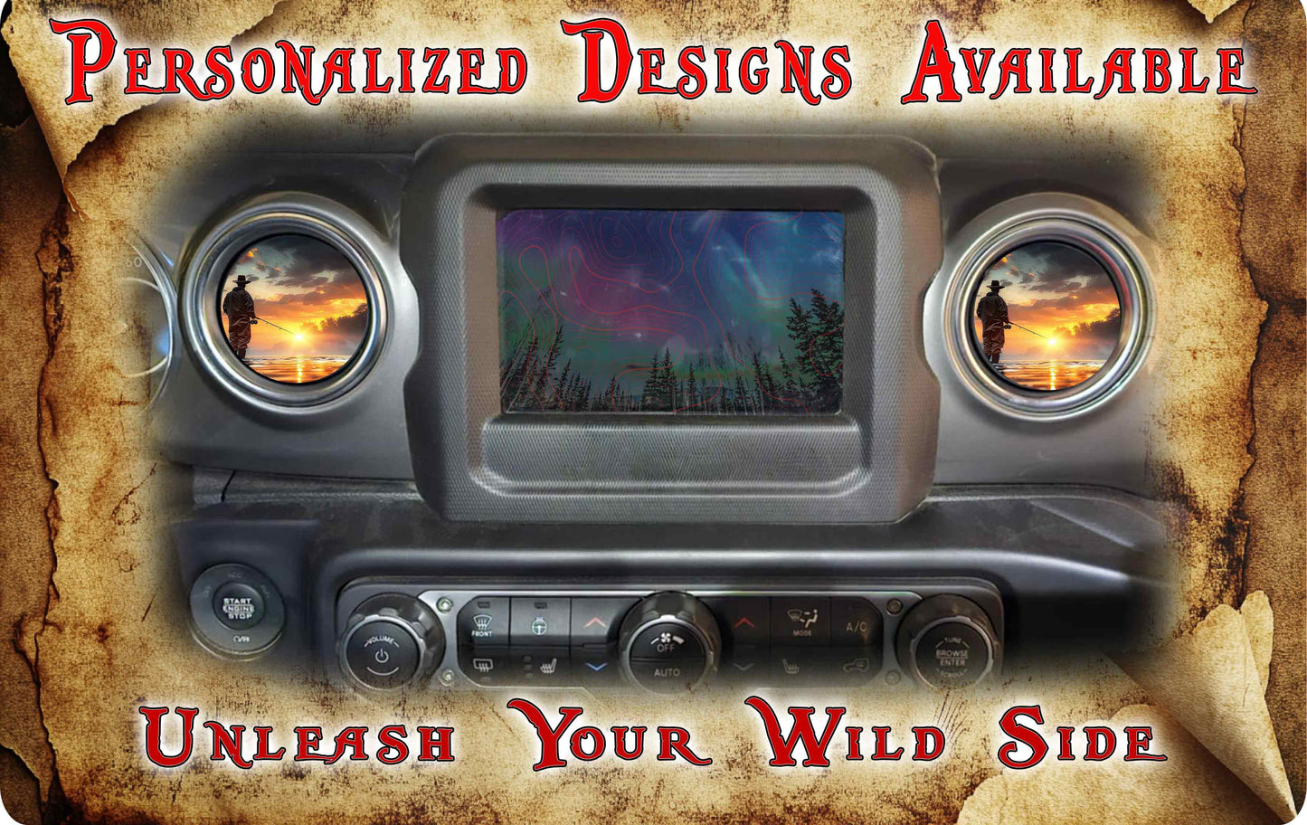 Steering wheel decal fishing 111