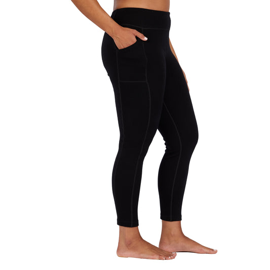 Women's Heavyweight Wool Leggings Thermal Base Layer Bottom - 100% Merino Wool