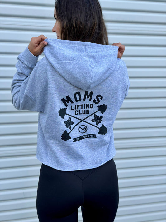 Moms Lifting Club Cropped Women's Hoodie