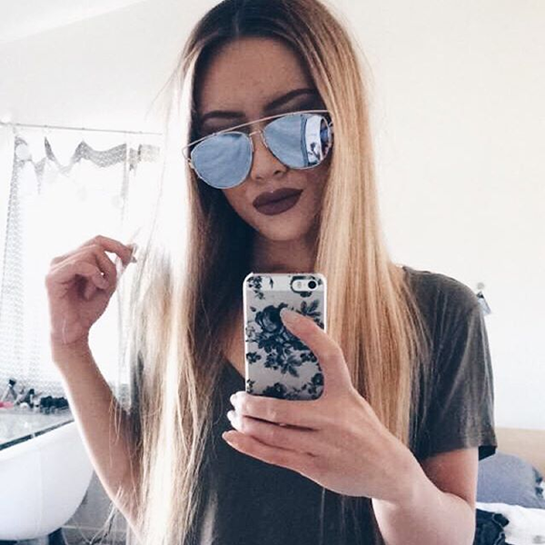 Modern Metal Crossbar Mirrored Lens Flat Front Sunglasses A145