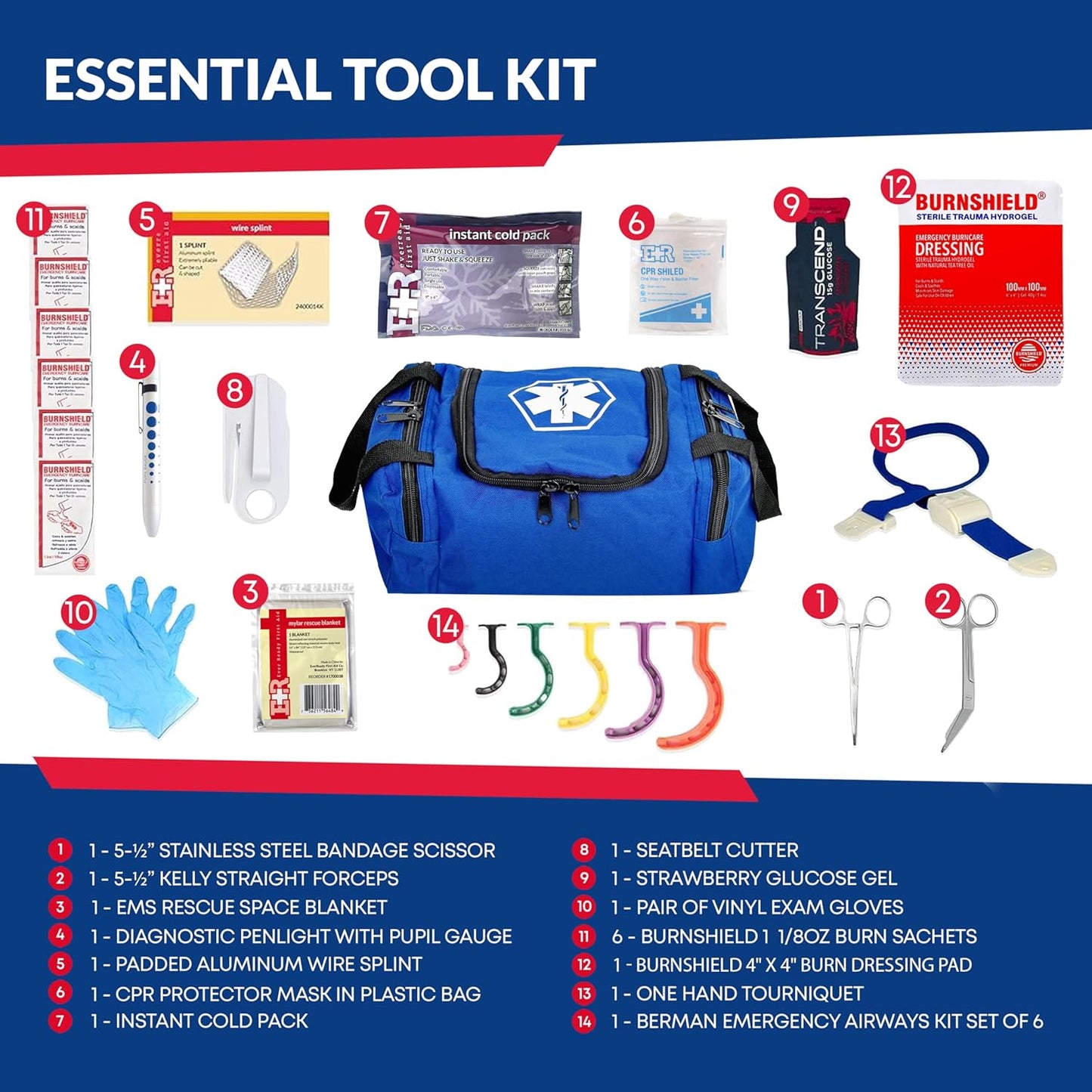 Fully Stocked First Responder Trauma Kit