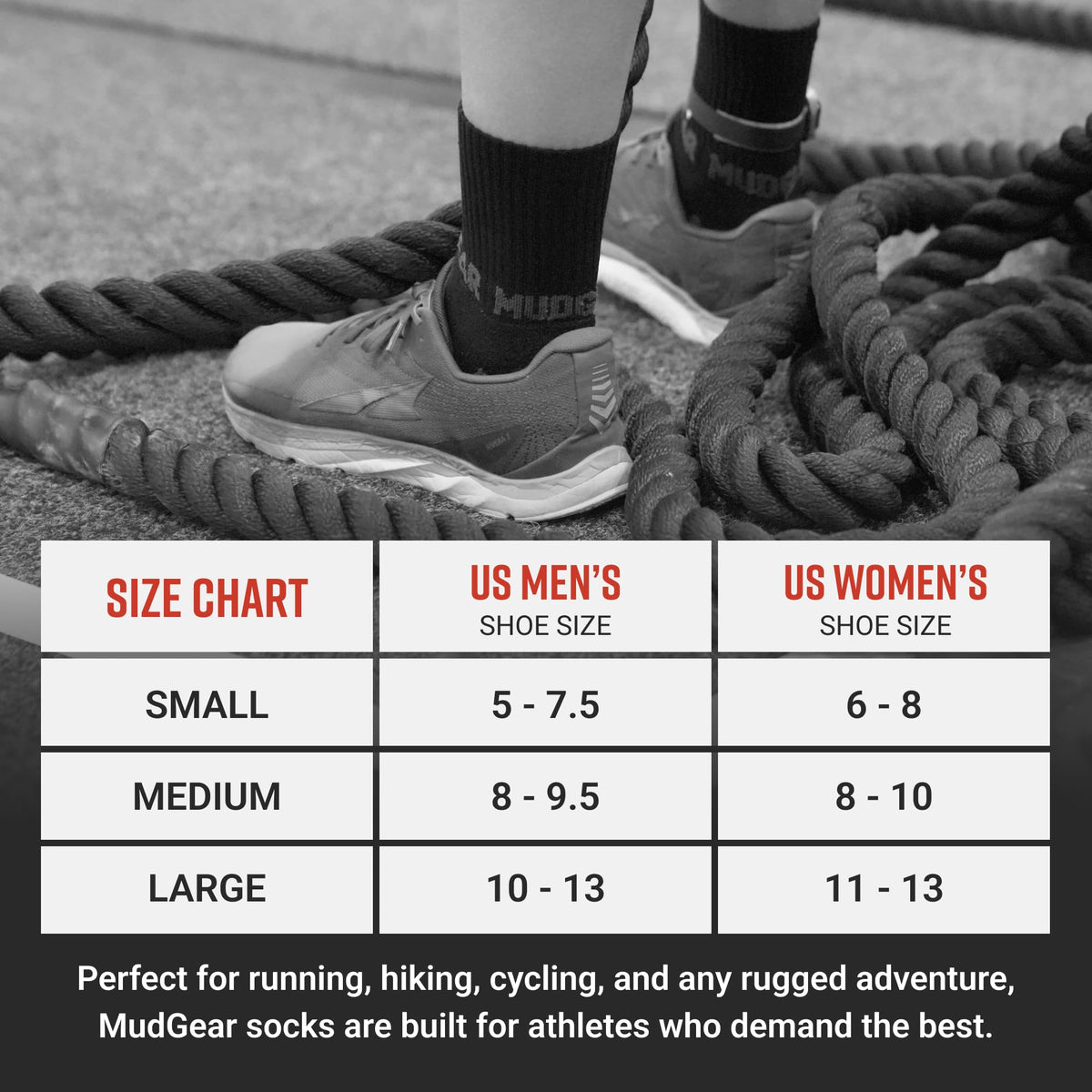 5" Crew Height Trail Running Sock (Gray/Black)