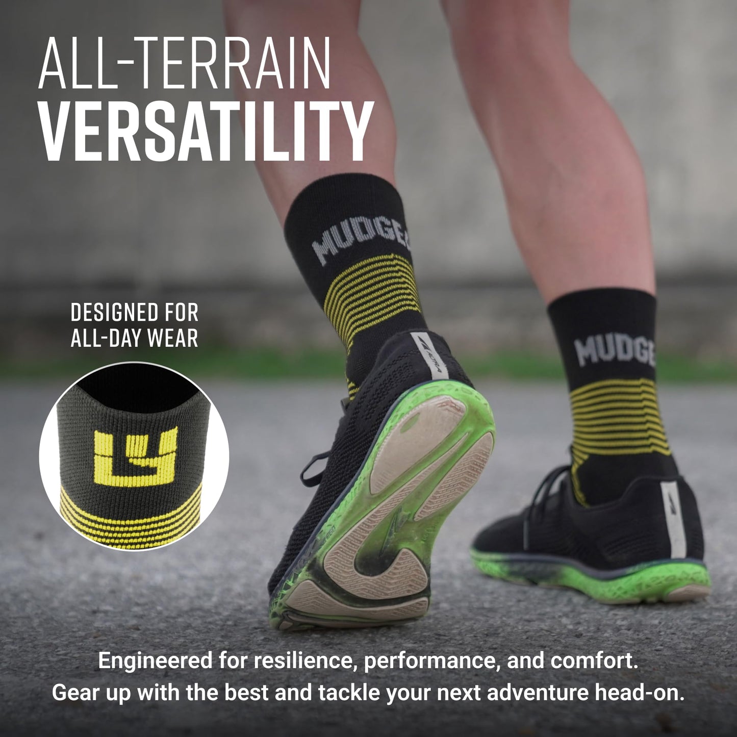 MudGear Hybrid Training Sock (YELLOW)