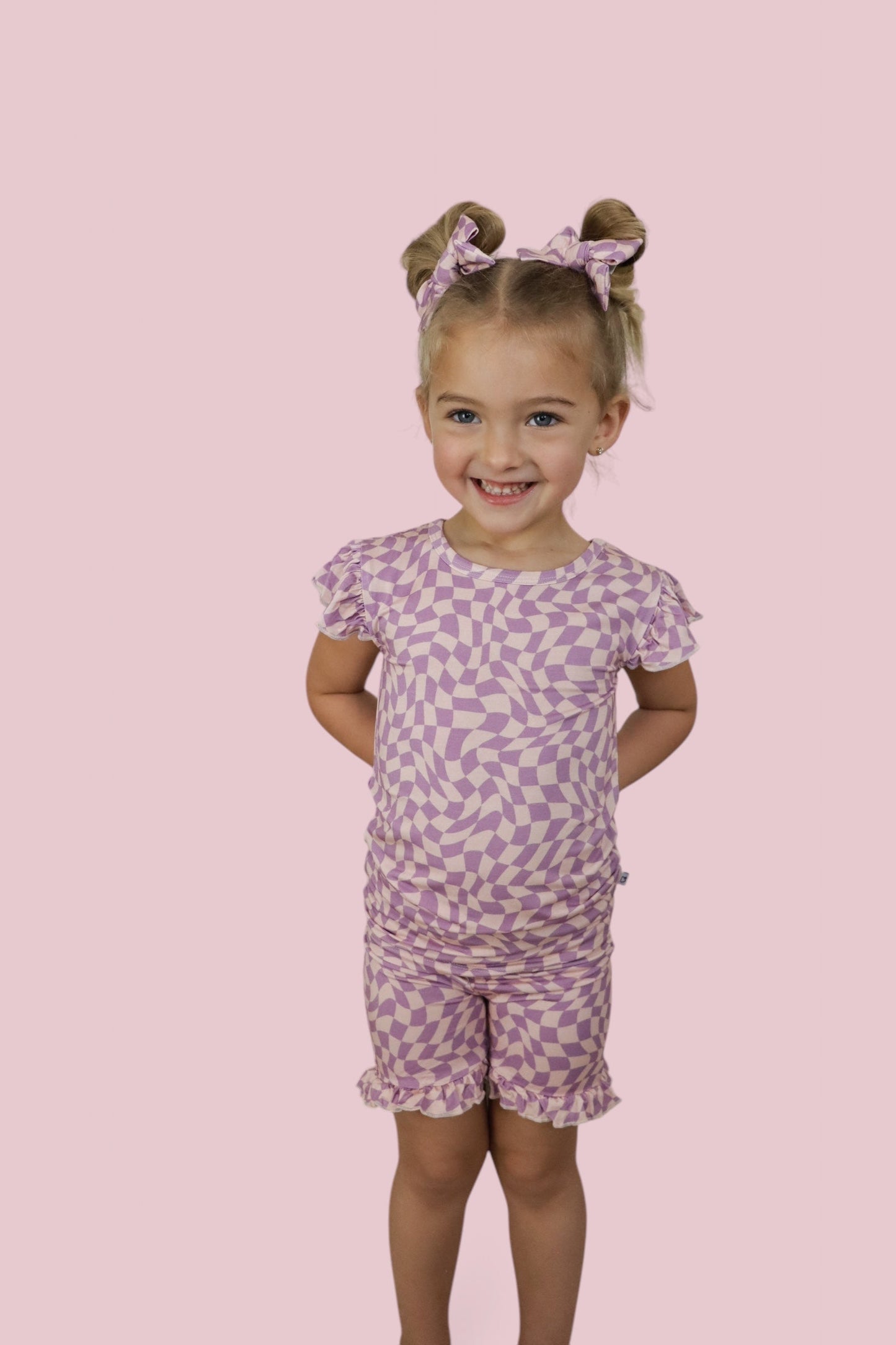 PLUM WAVY DREAM BOW HAIR CLIPS