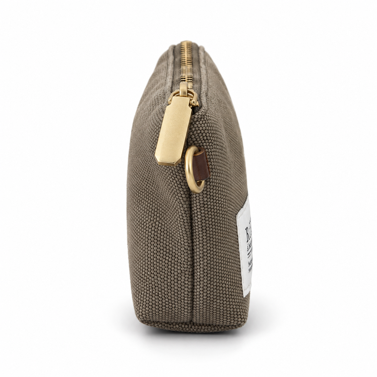 Lucy Mini Zipper Pouch | Chocolate Washed Canvas