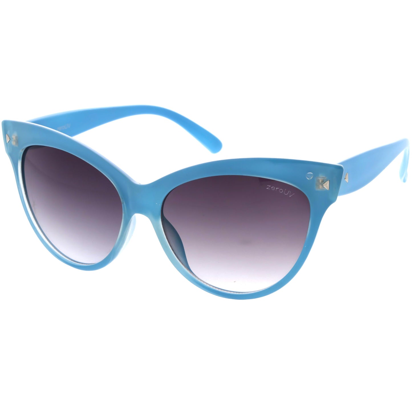 High Pointed Tip Inset Frame Oversize Cat Eye Sunglasses 8462