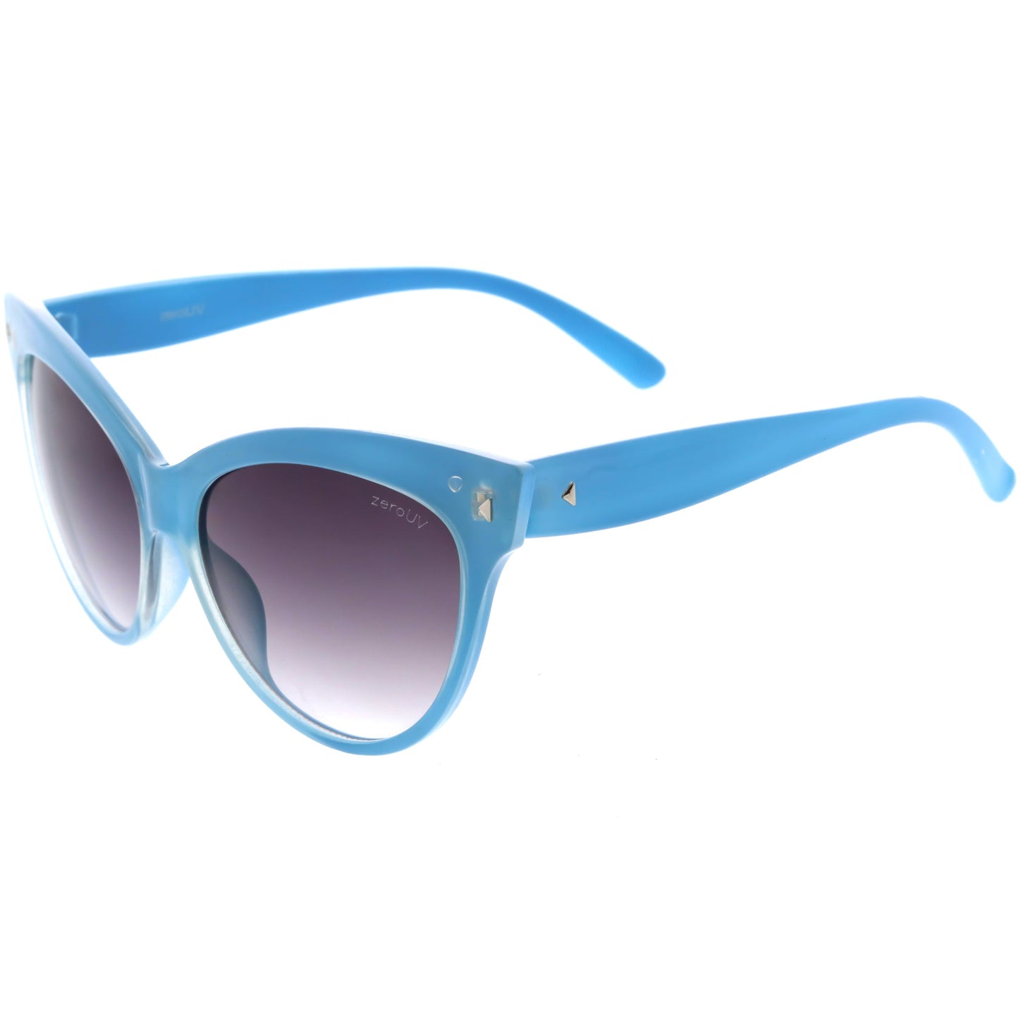 High Pointed Tip Inset Frame Oversize Cat Eye Sunglasses 8462