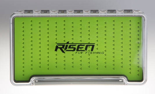 Waterproof fly boxes with green silicone insert