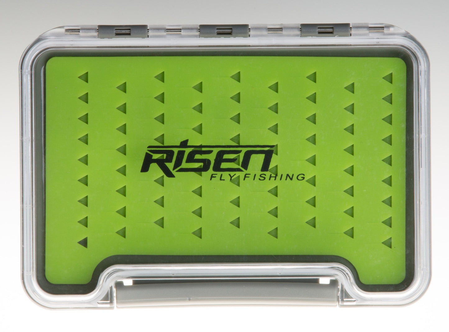 Waterproof fly boxes with green silicone insert