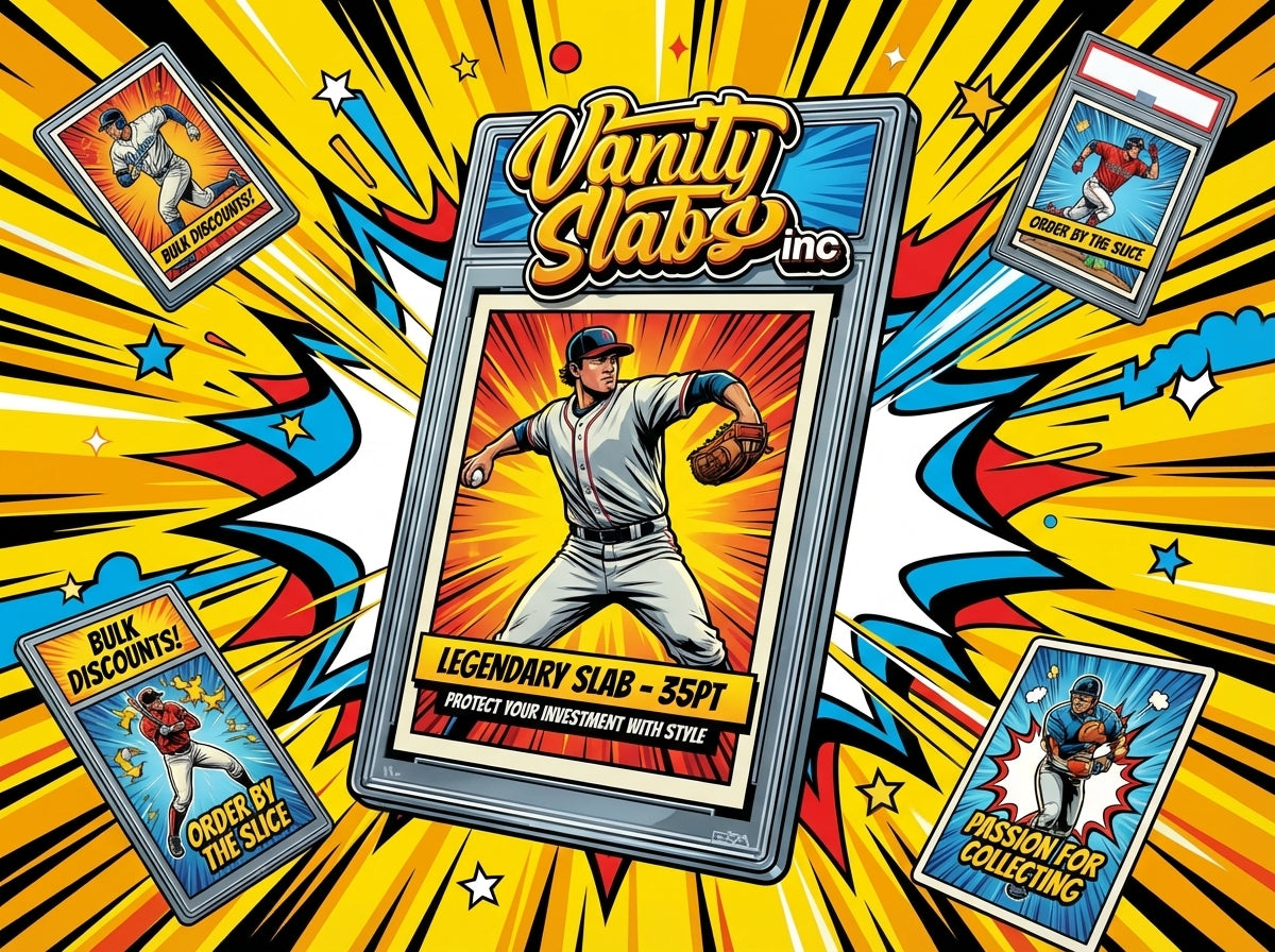 Vanity Slabs Holder 35pt Thickness for Standard Size Trading Cards Plastic Case for Baseball Football Hockey Basketball Cards