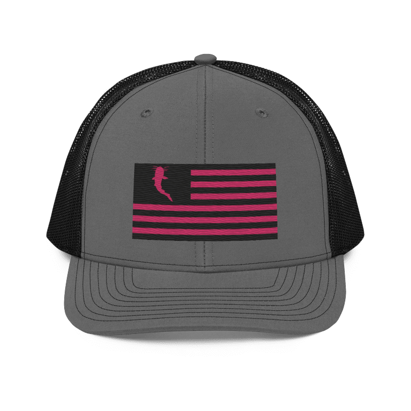 Flag Embroidered Neon Pink (Snapback)
