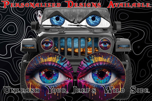 Real eye paint splash headlight decal