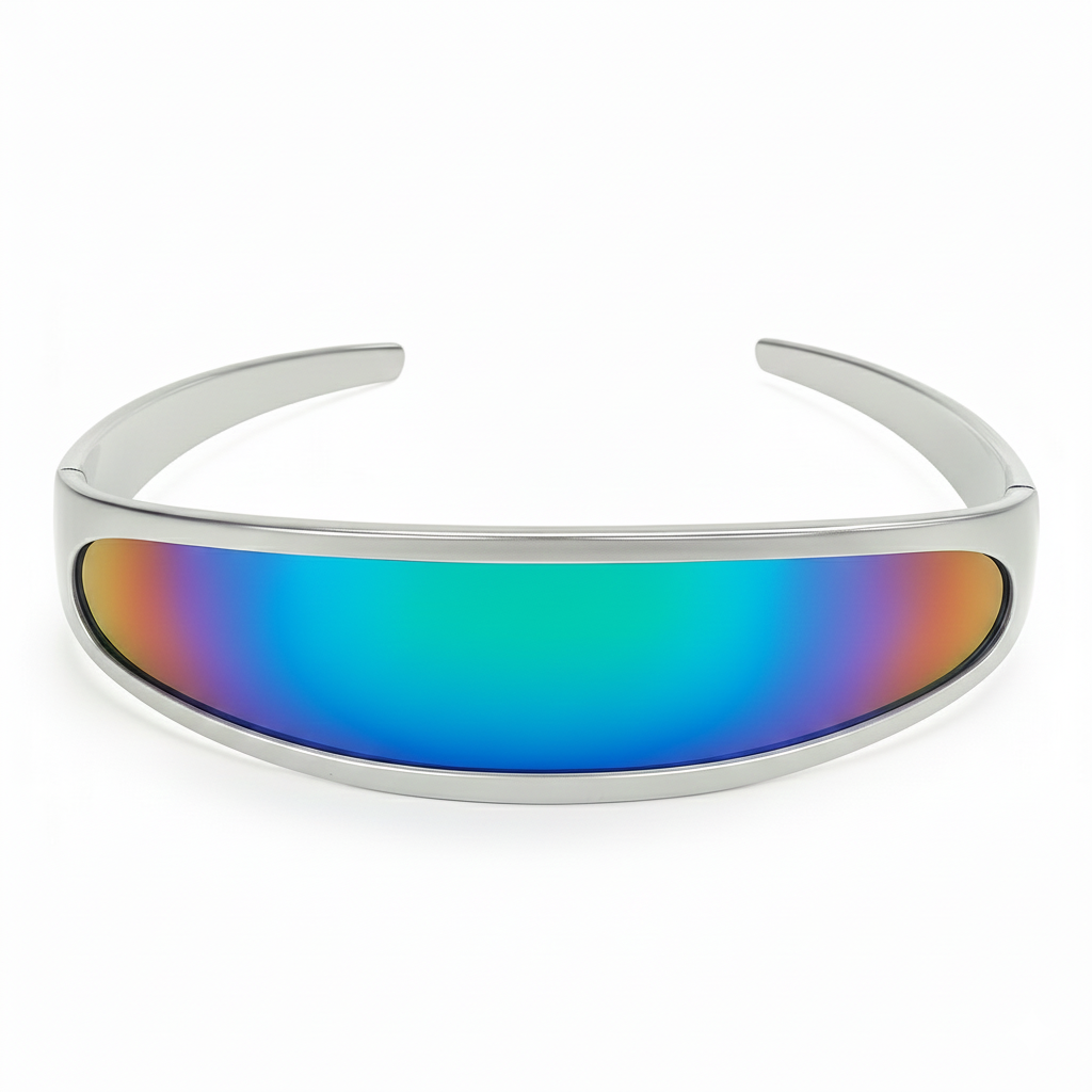 Retro Futuristic 1980's Disco Wrap Around Space Sunglasses 8964