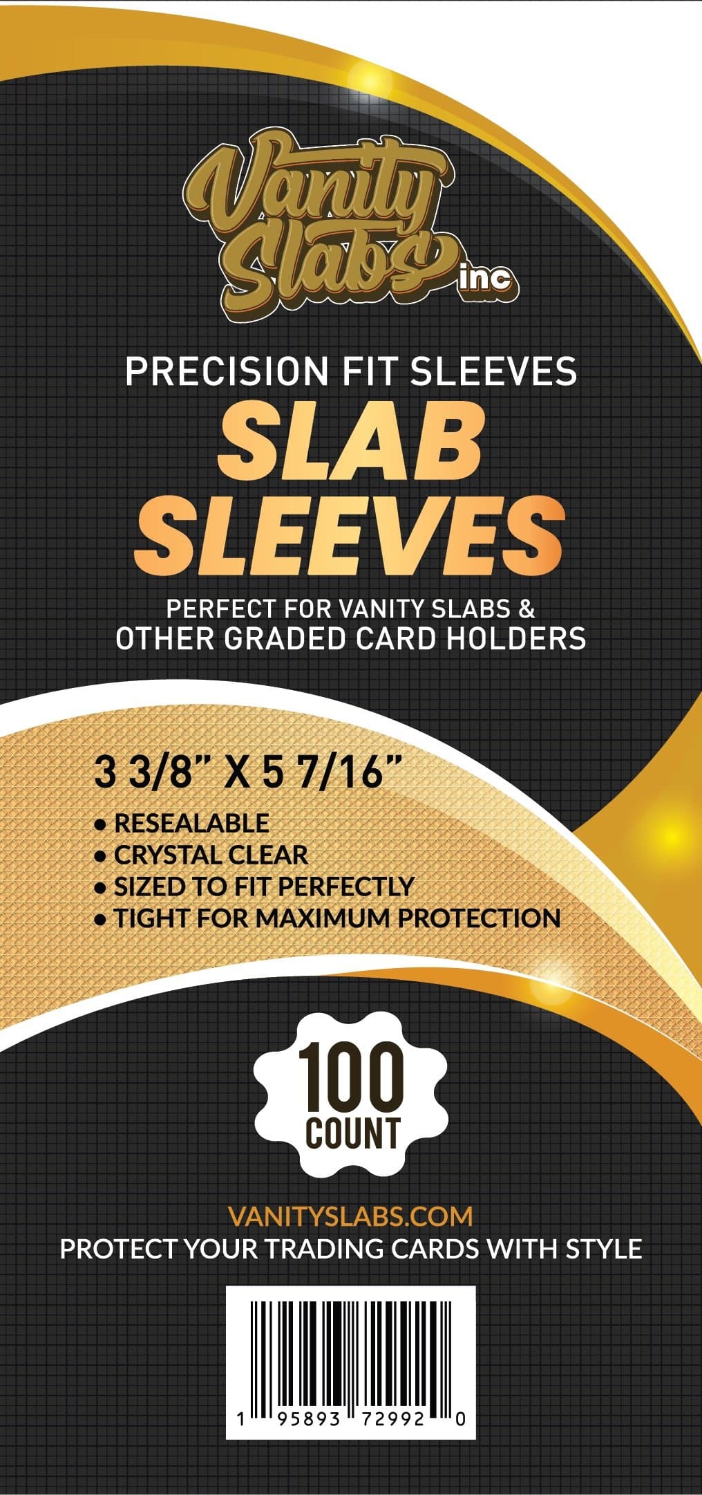 Precision Fit Slab Sleeves 500 Count (5 Packs) for slabbed Baseball Football Hockey Basketball Cards