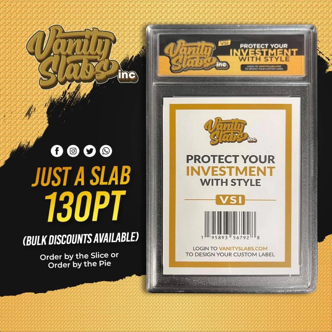 Vanity Slabs Holder 130pt Thickness for Thick RPA Patch Size Trading Cards for Baseball Football Hockey Basketball Cards