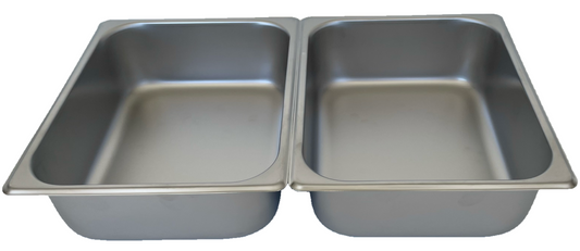 REVO HALF Size Pan Set |  Stainless Steel 4" deep | Two 1/2 Size food pans