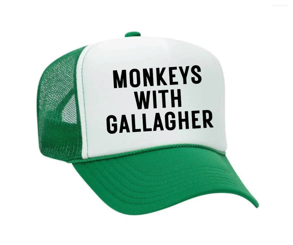 Monkeys With Gallagher Trucker Hat