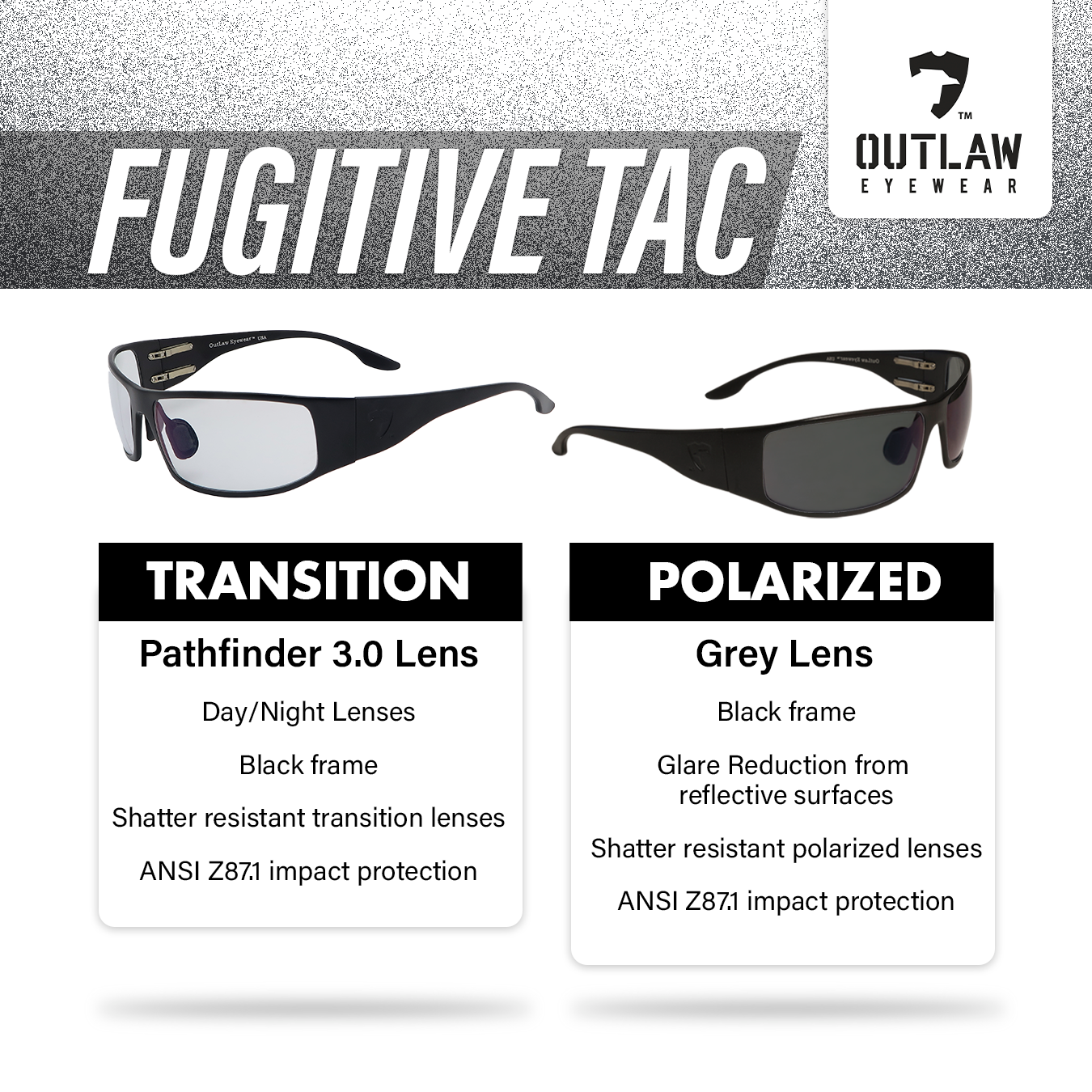 Fugitive TAC Black / Pathfinder 5.0 Transition - ANSI Z87.1-2015