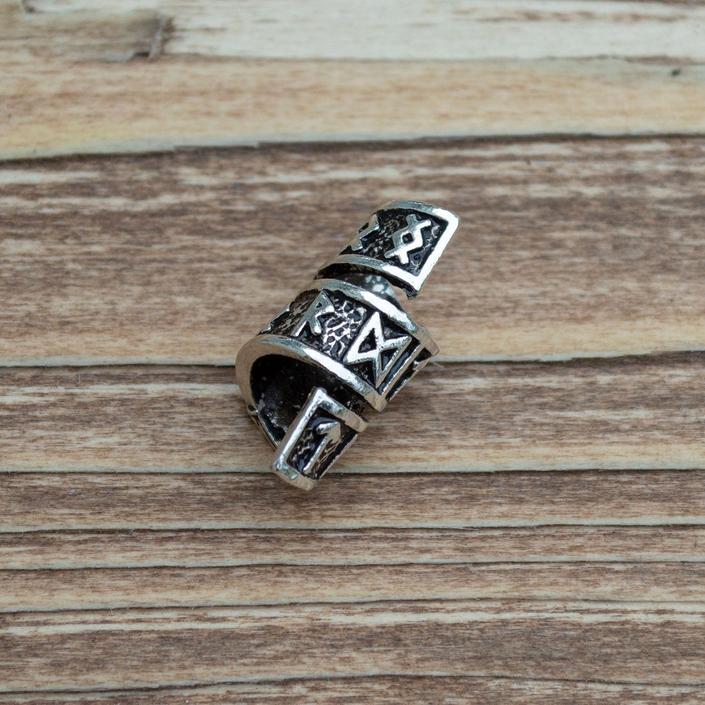 Rune Beard Rings - (Silver - 8)